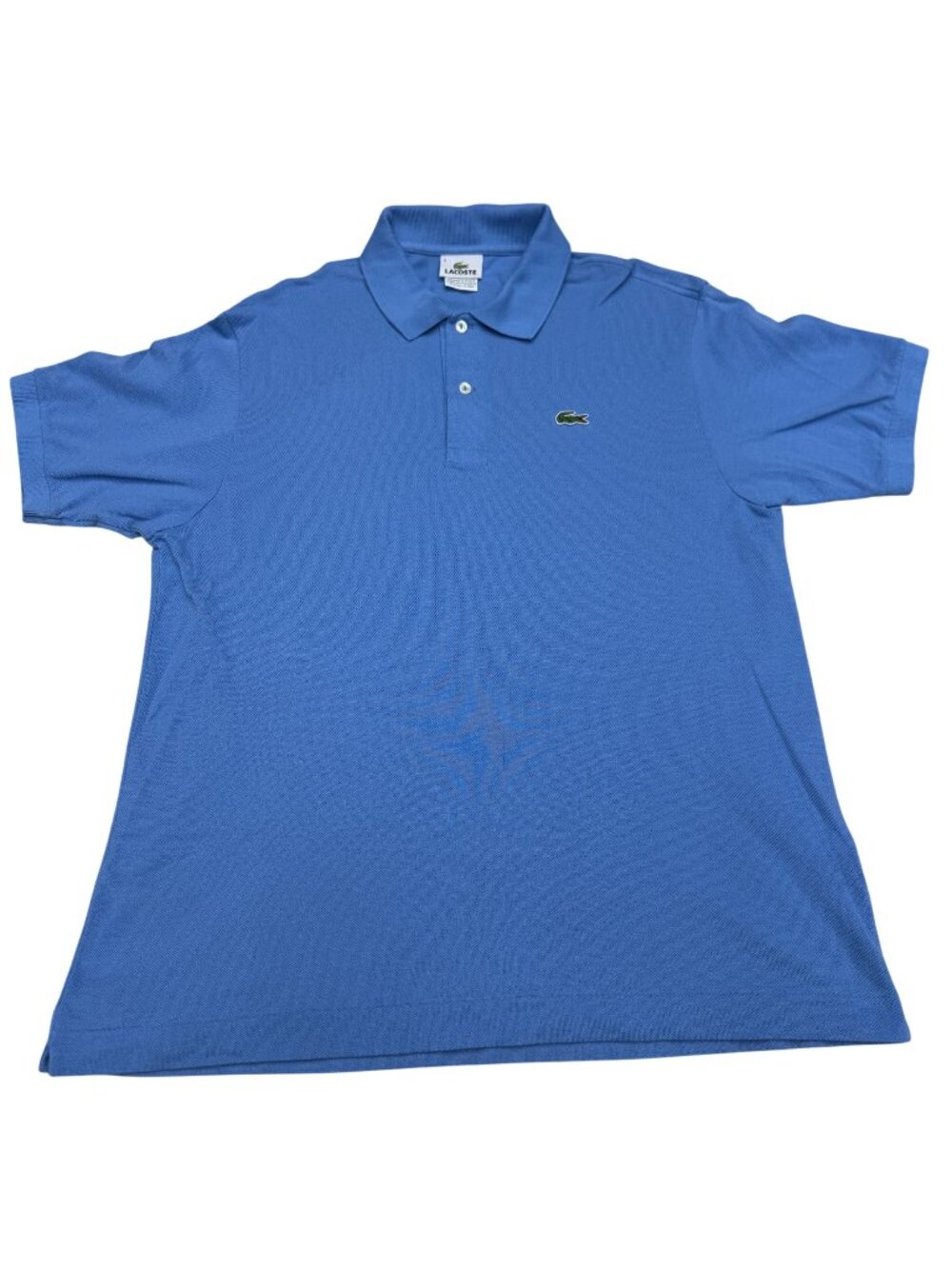 Lacoste Men's Blue SS Polo Shirt 100% Cotton Classic Fit Iconic Logo, Size 6